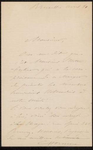 Letter to Philip Zilcken