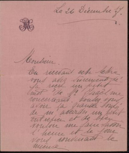Letter to Philip Zilcken
