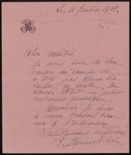 Letter to Philip Zilcken
