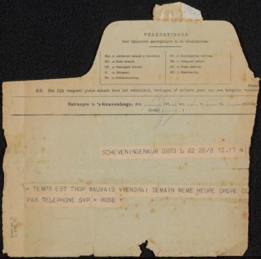 Telegram to Philip Zilcken
