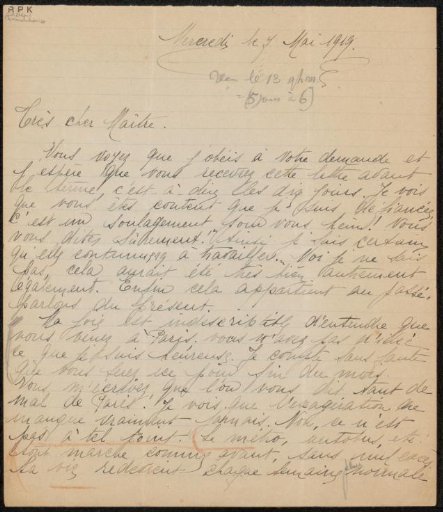 Letter to Philip Zilcken