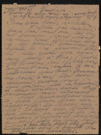 Letter to Philip Zilcken