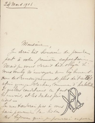 Letter to Philip Zilcken