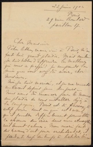 Letter to Philip Zilcken