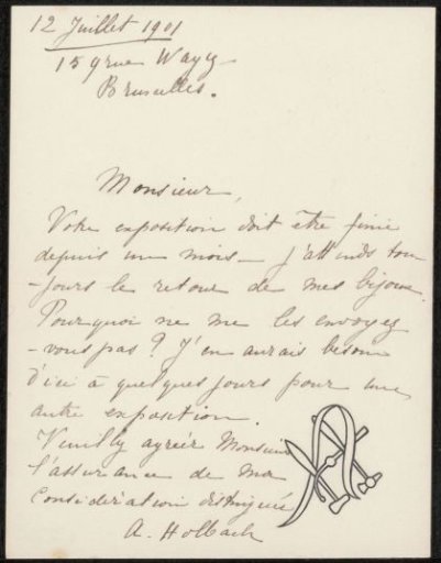 Letter to Philip Zilcken