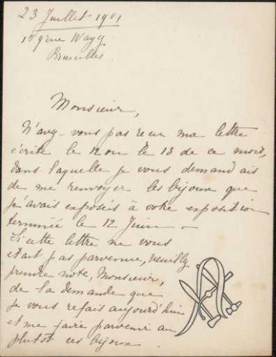 Letter to Philip Zilcken