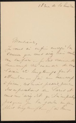 Letter to Philip Zilcken