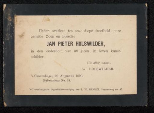 Death notice to Philip Zilcken