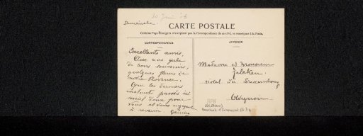 Postcard to Henriette Wilhelmina van Baak and Philip Zilcken