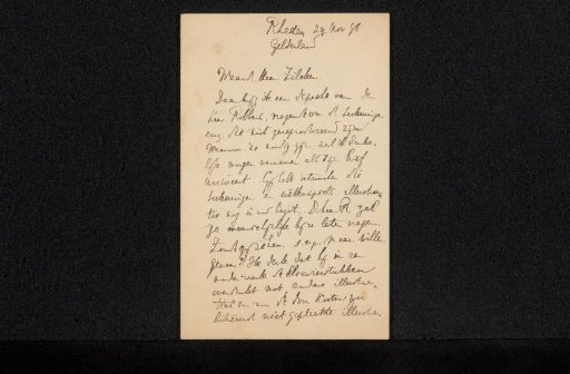 Letter to Philip Zilcken