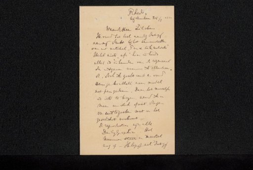 Letter to Philip Zilcken