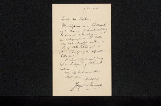 Letter to Philip Zilcken