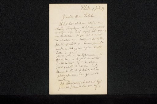 Letter to Philip Zilcken