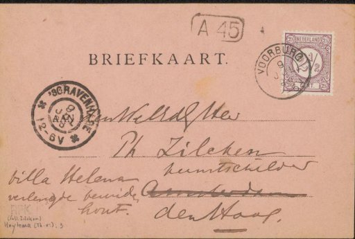 Postcard to Philip Zilcken