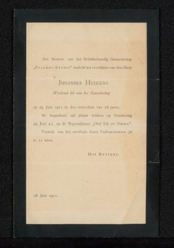 Death notice to Philip Zilcken