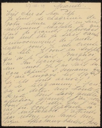 Letter to Philip Zilcken