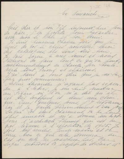 Letter to Philip Zilcken