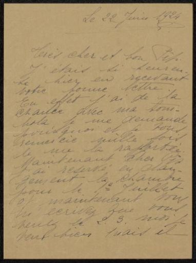 Letter to Philip Zilcken