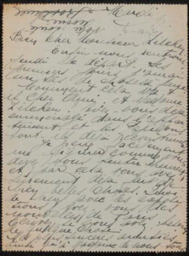 Letter to Philip Zilcken