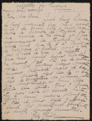 Letter to Philip Zilcken
