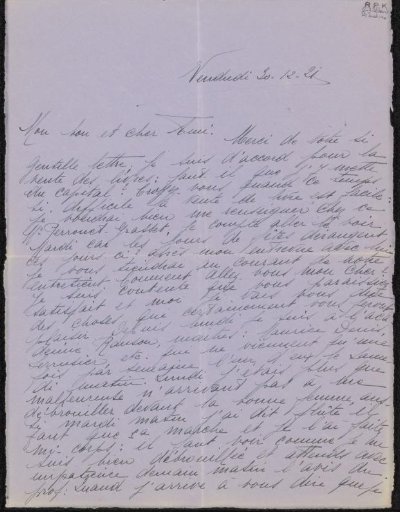 Letter to Philip Zilcken