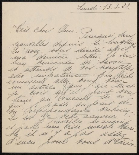 Letter to Philip Zilcken