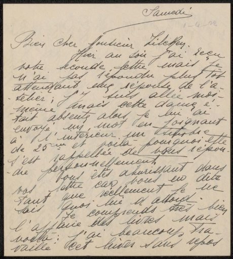 Letter to Philip Zilcken