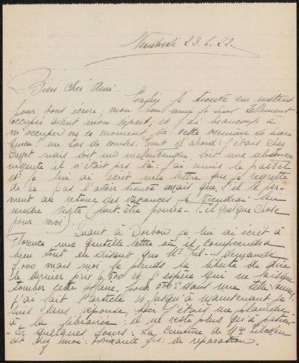 Letter to Philip Zilcken