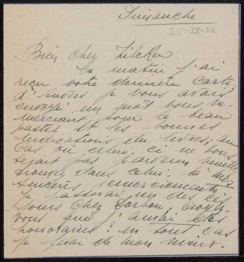 Letter to Philip Zilcken