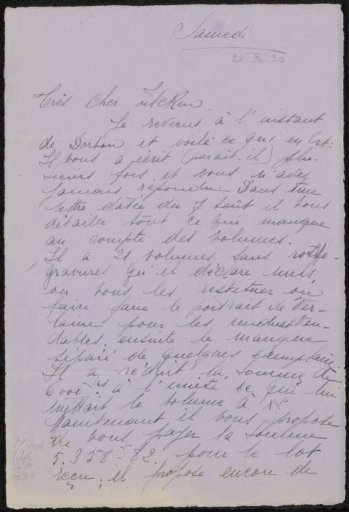 Letter to Philip Zilcken