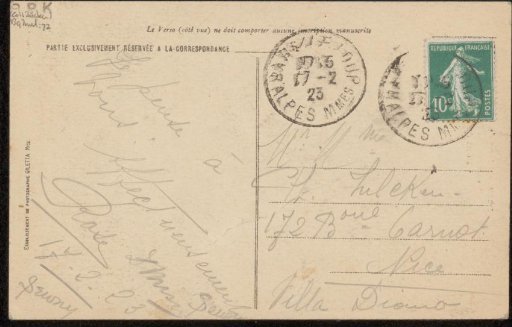 Postcard to Philip Zilcken