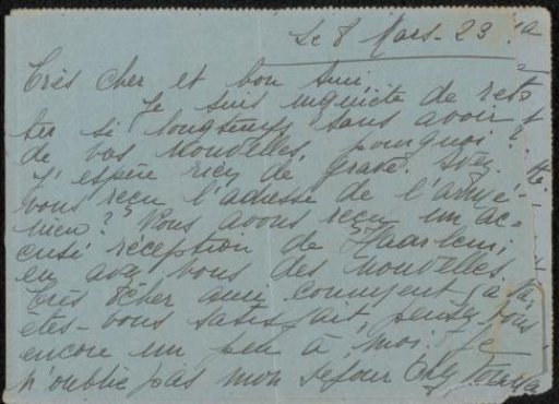 Letter to Philip Zilcken