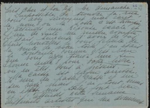 Letter to Philip Zilcken