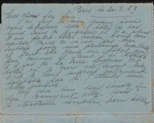 Letter to Philip Zilcken