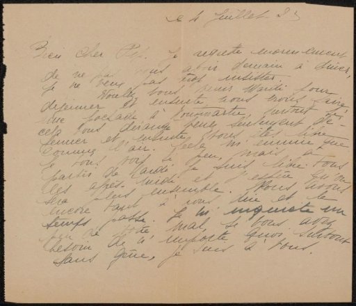 Letter to Philip Zilcken