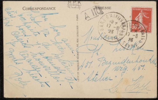 Postcard to Philip Zilcken