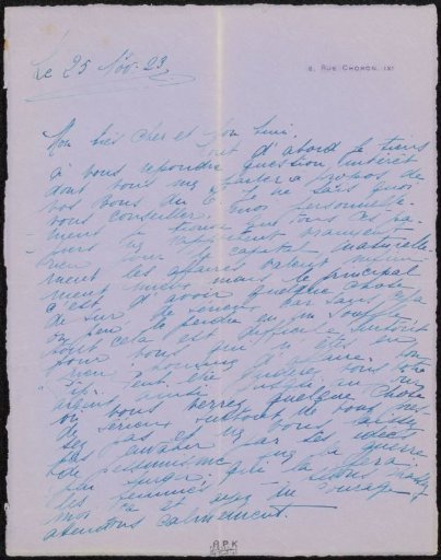 Letter to Philip Zilcken
