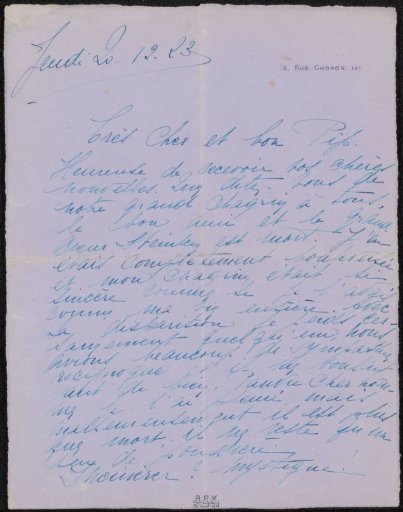 Letter to Philip Zilcken