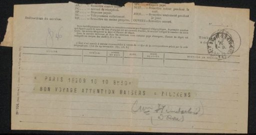 Telegram to Philip Zilcken
