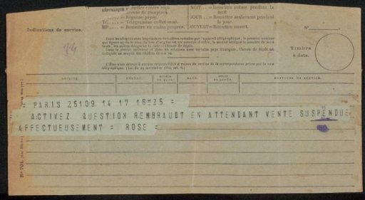 Telegram to Philip Zilcken