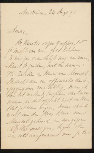 Letter to Philip Zilcken