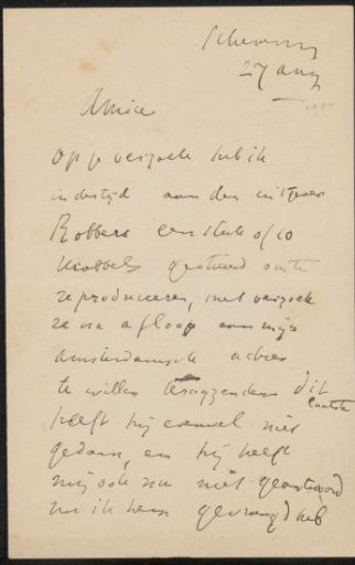 Letter to Philip Zilcken