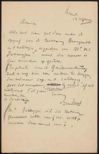 Letter to Philip Zilcken