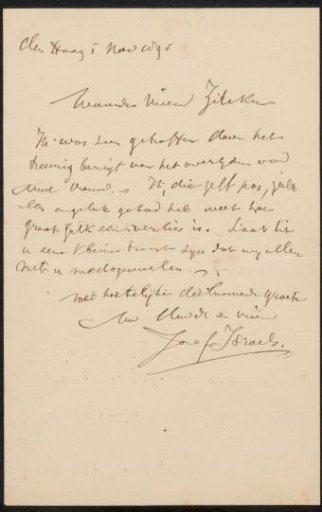 Letter to Philip Zilcken