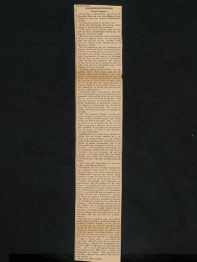 Newspaper clipping from the Philip Zilcken archive
