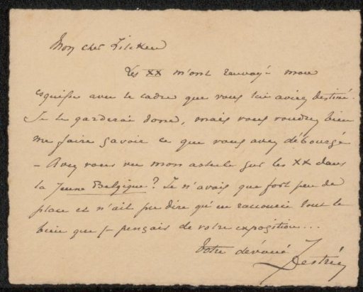 Letter to Philip Zilcken