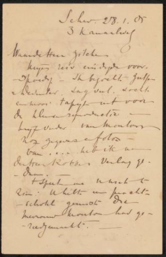 Letter to Philip Zilcken