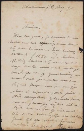 Letter to Philip Zilcken