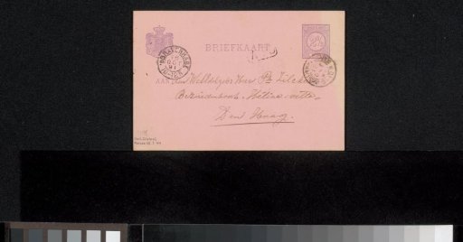 Postcard to Philip Zilcken