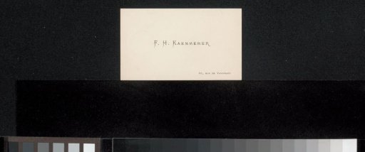 Visiting card to Philip Zilcken